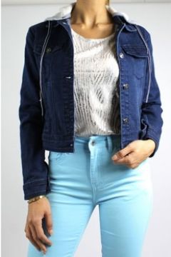 Veste Kebello Blouson en jeans F Bleu(127893110)