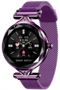 Kingshark H1 Smart Watch H1 Bayan Akıllı Saat Nabız Ölçer Uyku Ve Spor Faaliyetleri Lila Renk(120210585)