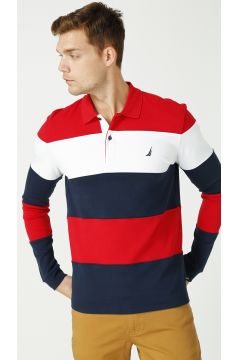 Nautica Kırmızı Çizgili Sweatshirt(123316539)