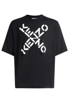 T-shirt Kenzo T-shirt Sport noire avec logo croisé(127972164)