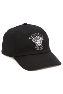 Versace Erkek Siyah Logo Detaylı Şapka 58(127752640)